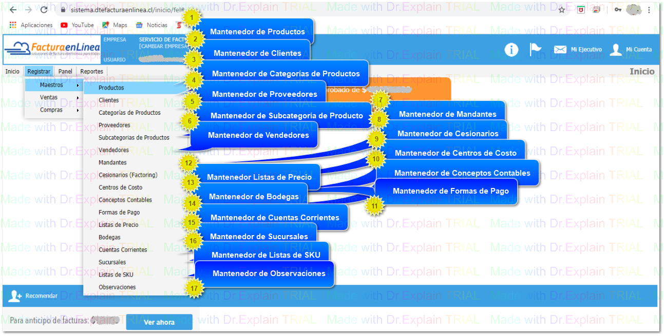 2.1. Registro de Mantenedores